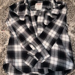 black and white flannel